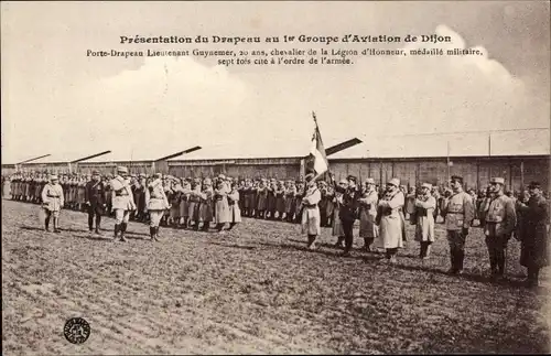 Ak Dijon Côte d'Or, Presentation du Drapeau au 1er Groupe d'Aviation, Lt. Guynemer