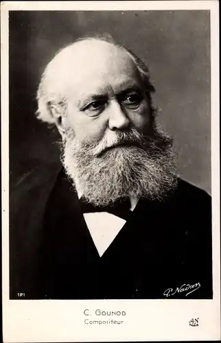 Ak Portrait des Komponisten Charles Gounod im Anzug