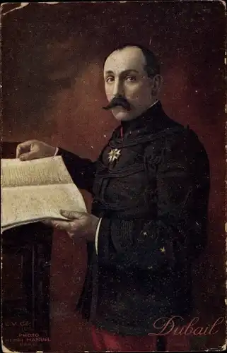 Ak General Augustin Dubail, Portrait