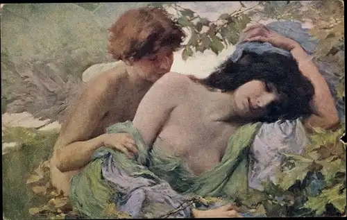 Künstler Ak Böttinger, H., Amor et Psyche, Amor und Psyche