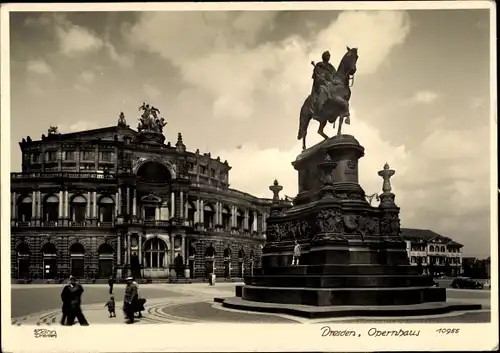 Ak Dresden Altstadt, Opernhaus, Reiterstandbild