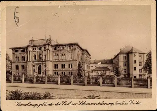 Ak Gotha in Thüringen, Verwaltungsgebäude der Gothaer Lebensversicherungsbank