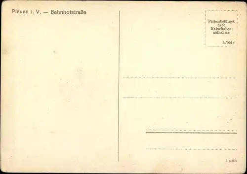 Ak Plauen im Vogtland, Bahnhofstraße