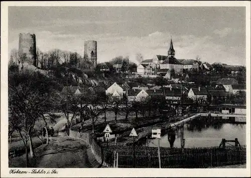 Ak Kohren Sahlis Frohburg Sachsen, Blick auf den Ort