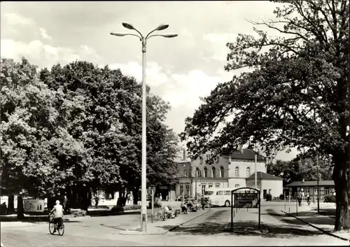 Ak Güstrow in Mecklenburg, Bahnhof