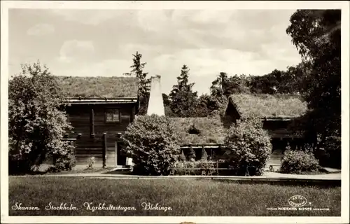 Ak Skansen Stockholm Schweden, Kyrkhultsstagan, Blekinge