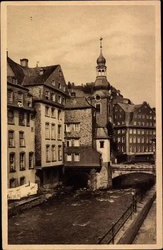 Ak Monschau Montjoie in der Eifel, Rurpartie