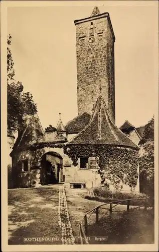 Ak Rothenburg ob der Tauber Mittelfranken, Burgtor