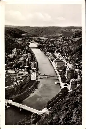 Ak Bad Ems an der Lahn, Panorama, Brücken