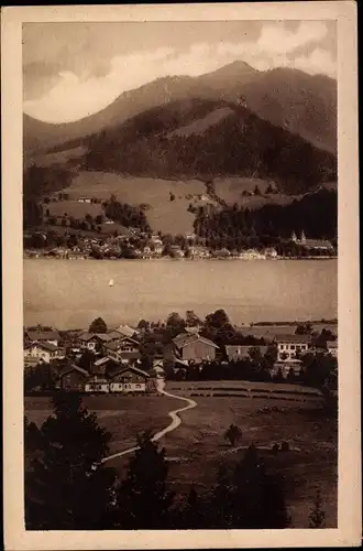 Ak Bad Wiessee in Oberbayern, Panorama mit Blick auf den Tegernsee