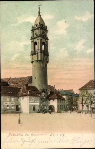 Ak Bautzen in der Oberlausitz, Der Reichenturm