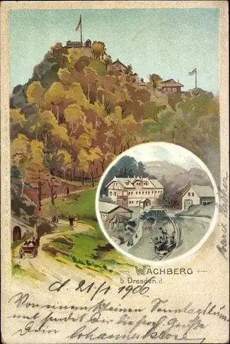 Litho Dresden Wachwitz, Wachberg
