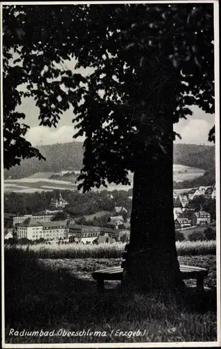 Ak Oberschlema Bad Schlema in Sachsen, Blick auf den Ort