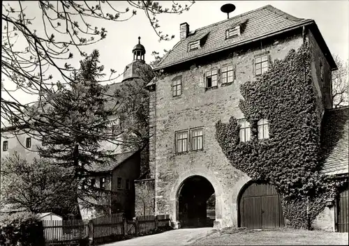 Ak Frauenstein im Erzgebirge, Am Schloss