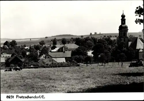 Ak Petzschendorf Klingenberg in Sachsen, Gesamtansicht der Ortschaft