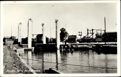 Ak Almelo Overijssel Niederlande, Brug Kerkelanden