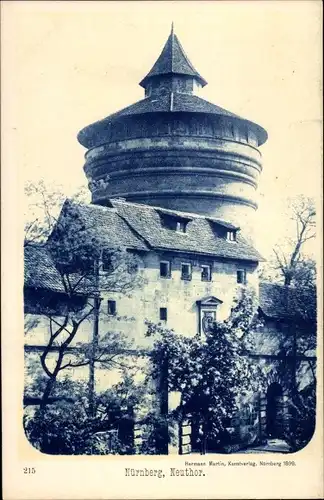 Ak Nürnberg in Mittelfranken Bayern, Neutor, Turm