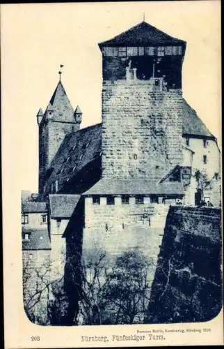 Ak Nürnberg in Mittelfranken, Fünfeckiger Turm