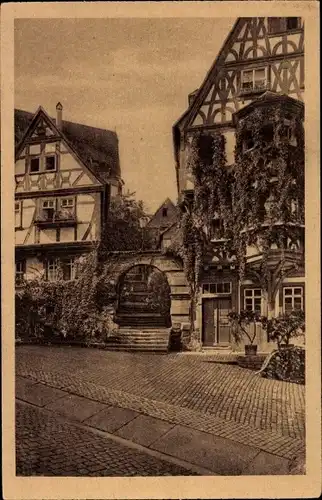 Ak Miltenberg am Main Unterfranken, Aufgang zur alten Burg