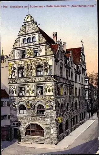 Ak Konstanz am Bodensee, Hotel Restaurant Deutsches Haus
