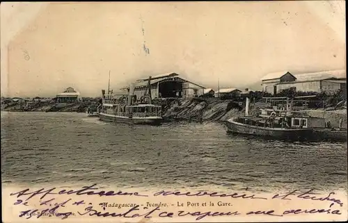 Ak Madagaskar Madagascar, Ivendro, Le Port et la Gare