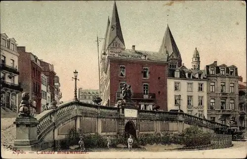 Ak Spa Wallonien Lüttich, Cascade monumentale