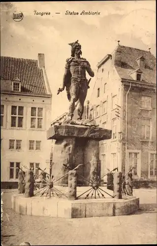 Ak Tongres Tongeren Flandern Limburg, Statue Ambiorix