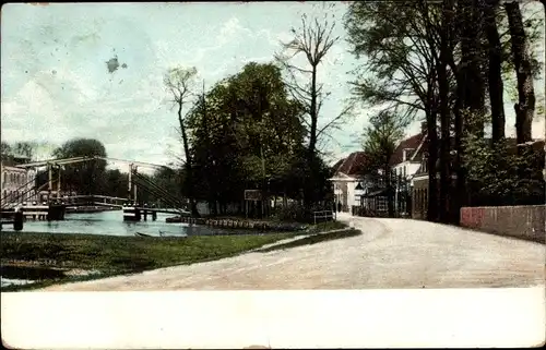 Ak Loenen aan de Vecht Utrecht, Straßenpartie, Brücke