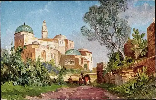 Künstler Ak Jerusalem Israel, Davids Grab