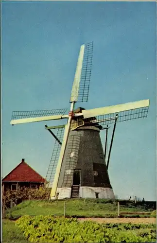Ak Nuth Limburg Niederlande, Holländische Mühle, Windmühle, Belt Korenmolen
