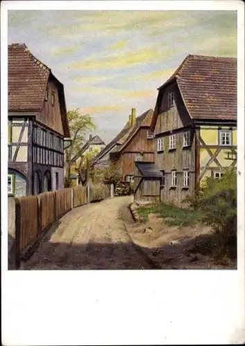 Künstler Ak Haselbach, Fritz, Bogatynia Reichenau Schlesien, Seilerwinkel