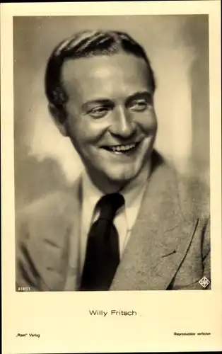 Ak Schauspieler Willy Fritsch, Portrait im Anzug, Ross Verlag 6181 1