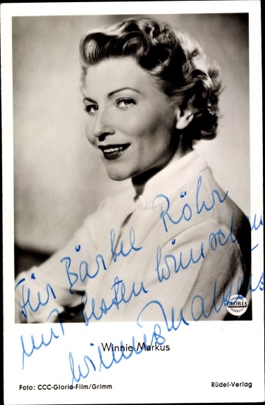 Ak Schauspielerin Winnie Markus.. Ansichtskarten günstig
