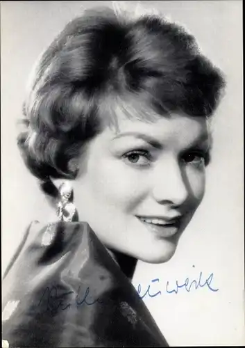 Foto Schauspielerin Ruth Leuwerik, Portrait, Autogramm