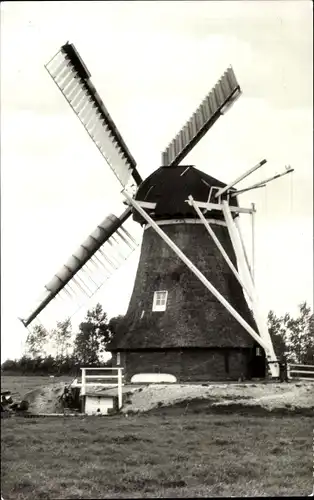 Ak Fransum Groningen, watermolen Aeolus van Fransumerpolder