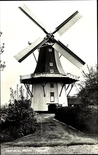 Ak Feerwerd Groningen Niederlande, Molen Joeswert