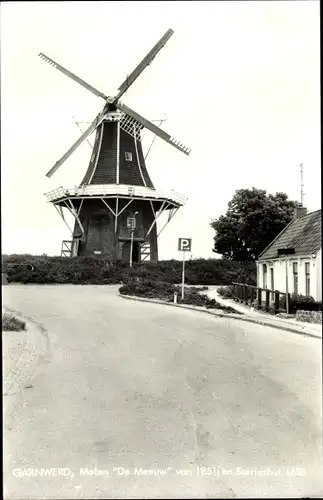 Ak Garnwerd Groningen Niederlande, Molen De Meeuw