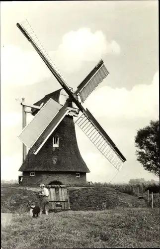 Ak Noorddijk Groningen, Poldermolen Noordermolen