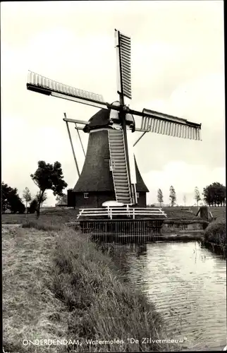 Ak Onderdendam Groningen, Watermolen De Zilvermeeuw