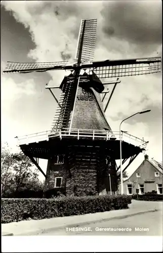 Ak Thesinge Groningen, Gerestaureerde Molen