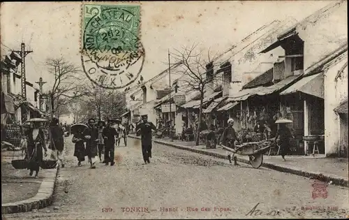 Ak Hanoi Tonkin Vietnam, Rue des Pipes