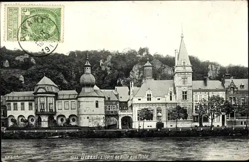 Ak Dinant Wallonien Namur, Hotel de Ville et la Poste