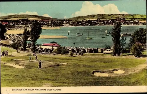 Ak Swanage Dorset England, Miniature Golf Course, Swanage Bay, Minigolf