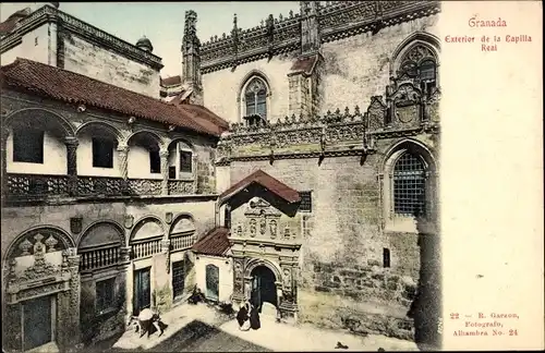 Ak Granada Andalusien Spanien, Alhambra, Exterior de la Capilla Real