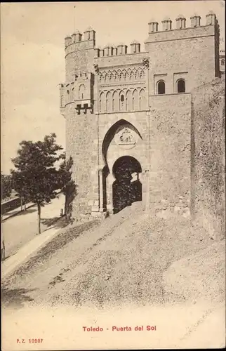 Ak Toledo Kastilien La Mancha Spanien, Puerta del Sol