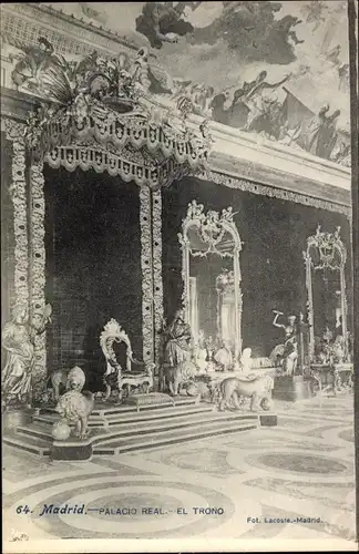 Ak Madrid Spanien, Palacio Real, El Trono