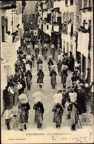 Ak Fuenterrabia Baskenland, El 8 de Septiembre No. I, Straßenumzug