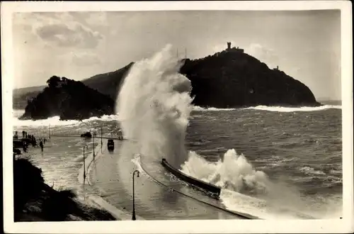 Ak Donostia San Sebastian Baskenland, Mar gruesa en el Cantabrico