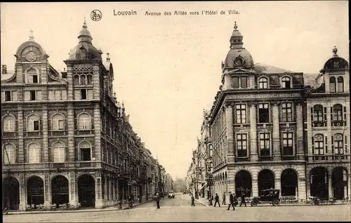 Ak Louvain Leuven Flämisch Brabant, Avenue des Allés vers l'Hôtel de Ville