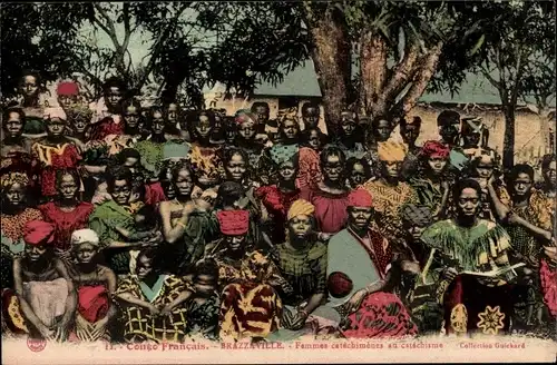 Ak Brazzaville Französisch Kongo, Femmes catechimenes au catechisme